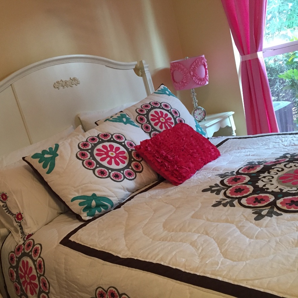 Pottery Barn Teens Comforter & Shams set and 2 pillow cases & decorative pillow